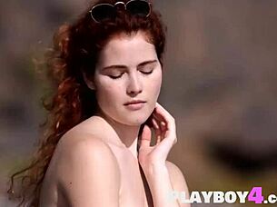 Oh man, I'm this sexy milf exposin my stunnin petite body outdoors... and that babe's strippin too, showin everything!