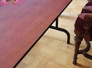 I feel intense pleasure stomping cum out of that throbbing cock under desk