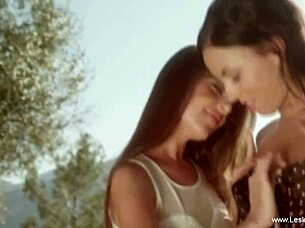 Beautiful and loving kissing session with lesbian friends