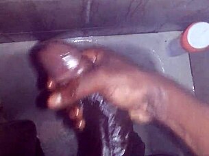 i love jerking my big black cock in the shower until i cum hard everywhere