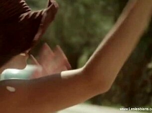 Beautiful and loving kissing session with lesbian friends