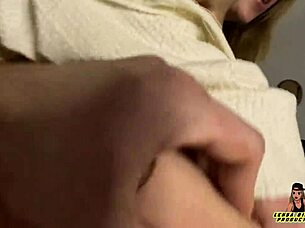 Poured Cum on Russian Blonde Mistress's Face