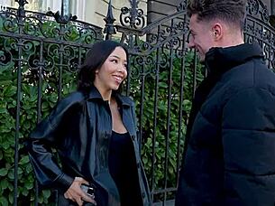 Flirtatious Waitress Lia Lin Enjoys First Date Action