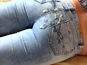 mutual masturbation watching porn leads to big cumshot in my ass