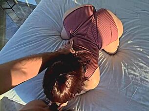 Big ass influencer caught me watching, we made a hot sex tape together