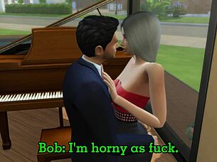 cheating wife bent over missionary fucked by coworker with small cock condom creampie while husband hidden