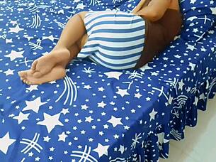 Hey, why not fuck this sleeping Indian slut bhabhi sharing the bed with tight pussy creampie?