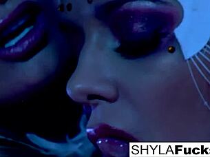 I feel so aroused watching busty Nikka submit to Shyla Stylez in this passionate girl on girl erotic encounter.