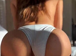 Morning bliss latina hotties says good morning in reverse cowgirl - pure pleasure