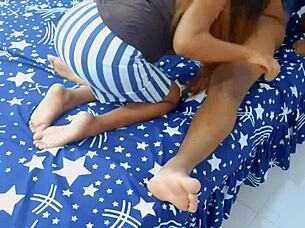 Hey, why not fuck this sleeping Indian slut bhabhi sharing the bed with tight pussy creampie?