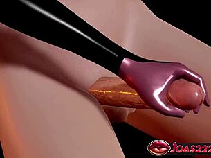 Intense Halloween Succubus Morrigan 3D Hentai With Sloppy Gloryhole Blowjob