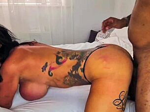 Dru Challenges Hot Tattooed Milf To Intense Interracial Blowbang With Bent Over Action And Spanking. Cock Teasing Leads To Explosive Orgasm In Group Setting.