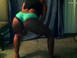 Skinny Black Chick Dancing Seductively