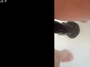 my shaved pussy feels amazing sliding up and down on this nice dildo for ultimate pleasure