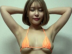 Ayame Nogi Profile Introduction With Naked Asian Toy Play In Thong And Socks!