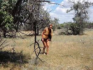Shy Aboriginal In Outdoor Dance
