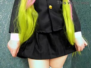 Mitsuri Kanroji Crosses Legs Teasing With Her Big Ass