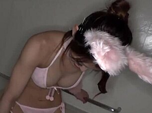 Holy shit, this horny teen slut rides cowgirl on Asian cock for wild orgasm creampie action!