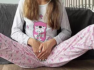 Oh wow, check out this petite 18+ Asian babe fingering her tight pussy close up until squirting orgasm hits