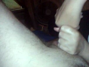 homemade titans step daddy wakes up with 2 hands on his big cock