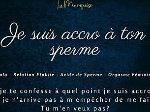 Es-tu accro à mon sperme? Laisse-moi te guider pour jouir intensément - French audio JOI cumhungry!