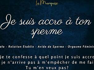 Es-tu accro à mon sperme? Laisse-moi te guider pour jouir intensément - French audio JOI cumhungry!