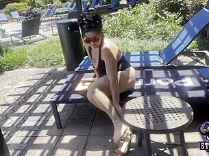 stacxxxs shares a casual day at the pool featuring hawaiian angel in relaxed vibes.