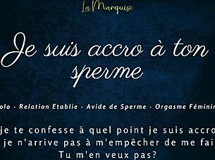 Es-tu accro à mon sperme? Laisse-moi te guider pour jouir intensément - French audio JOI cumhungry!