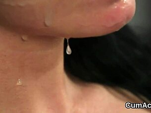 Nasty Babe Swallows Massive Cum Load After Intense Sucking