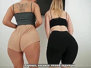 uh these blonde teens asked me which tight ass is better so we had first 3some with jenny lux and ema karter. riding cowgirl to creampie orgasm in ffm group.