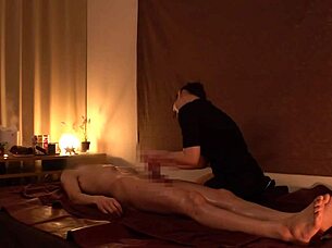 sexy japanese babe gets intense massage leading to orgasmic pleasure