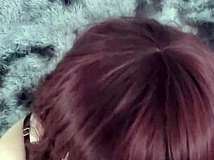 hey, this alt redhead babe is sucking your cock before getting fucked