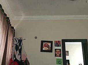 Intensely destroying curvy submissive young Latina amateur's ass with dirty spanking and big tits play