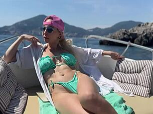 riding topless on boat taxi surprises driver with flashing