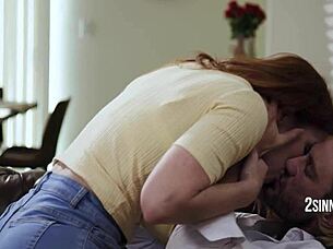 moans louder than lies in this passionate redhead couple's rough erotic fucking session 😈🔥