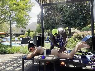 stacxxxs shares a casual day at the pool featuring hawaiian angel in relaxed vibes.