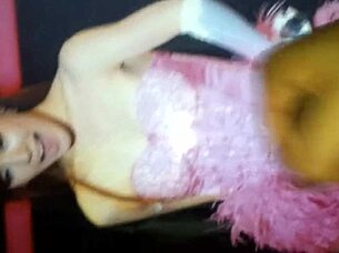 oh gosh cumming on that sexy korean lady in lingerie during amateur clothed masturbation!