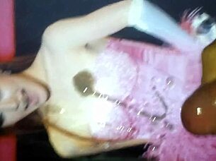 oh gosh cumming on that sexy korean lady in lingerie during amateur clothed masturbation!