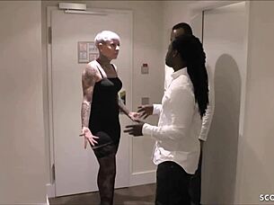 German Milf Screams for Two Massive Black Cocks in Wild Interracial Threesome Action!