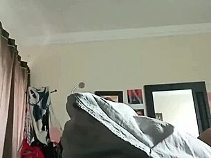 Intensely destroying curvy submissive young Latina amateur's ass with dirty spanking and big tits play