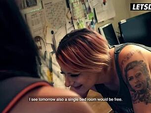 Whoa, Big Tits Brunette Jolee Love Craves Anal with Stranger at Horny Hostel!