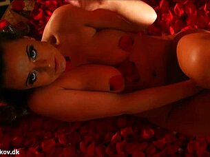 denise klarskov explores her scandinavian orgasm in a romantic danish european fantasy