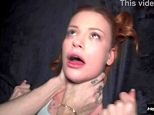 redhead teen squirts nonstop riding huge cock in rough homemade cowgirl sex