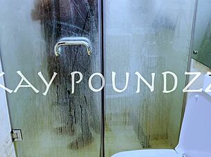 A couple enjoys passionate doggystyle fucking in the shower with big ass and monster cock action