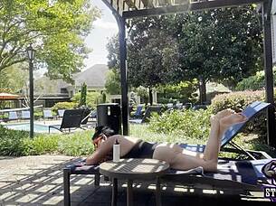 stacxxxs shares a casual day at the pool featuring hawaiian angel in relaxed vibes.