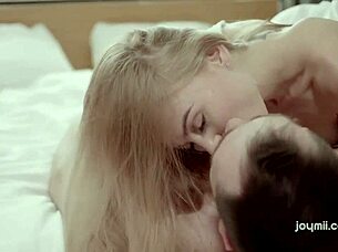 Nancy A experiences intense hardcore action with a skinny blonde teen in creampie climax. She invites the deep penetration.