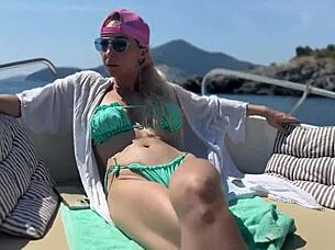 riding topless on boat taxi surprises driver with flashing