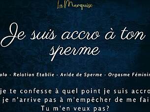 Es-tu accro à mon sperme? Laisse-moi te guider pour jouir intensément - French audio JOI cumhungry!