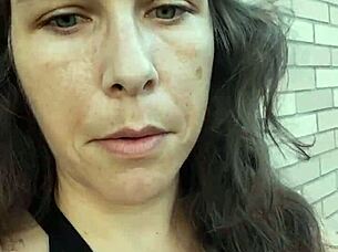 Kelly Kendricks Smokes Cigarettes In The Sun With Lots Of Cleavage