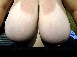 Cute Girl With Huge Big Natural Tits And Curvy Figure